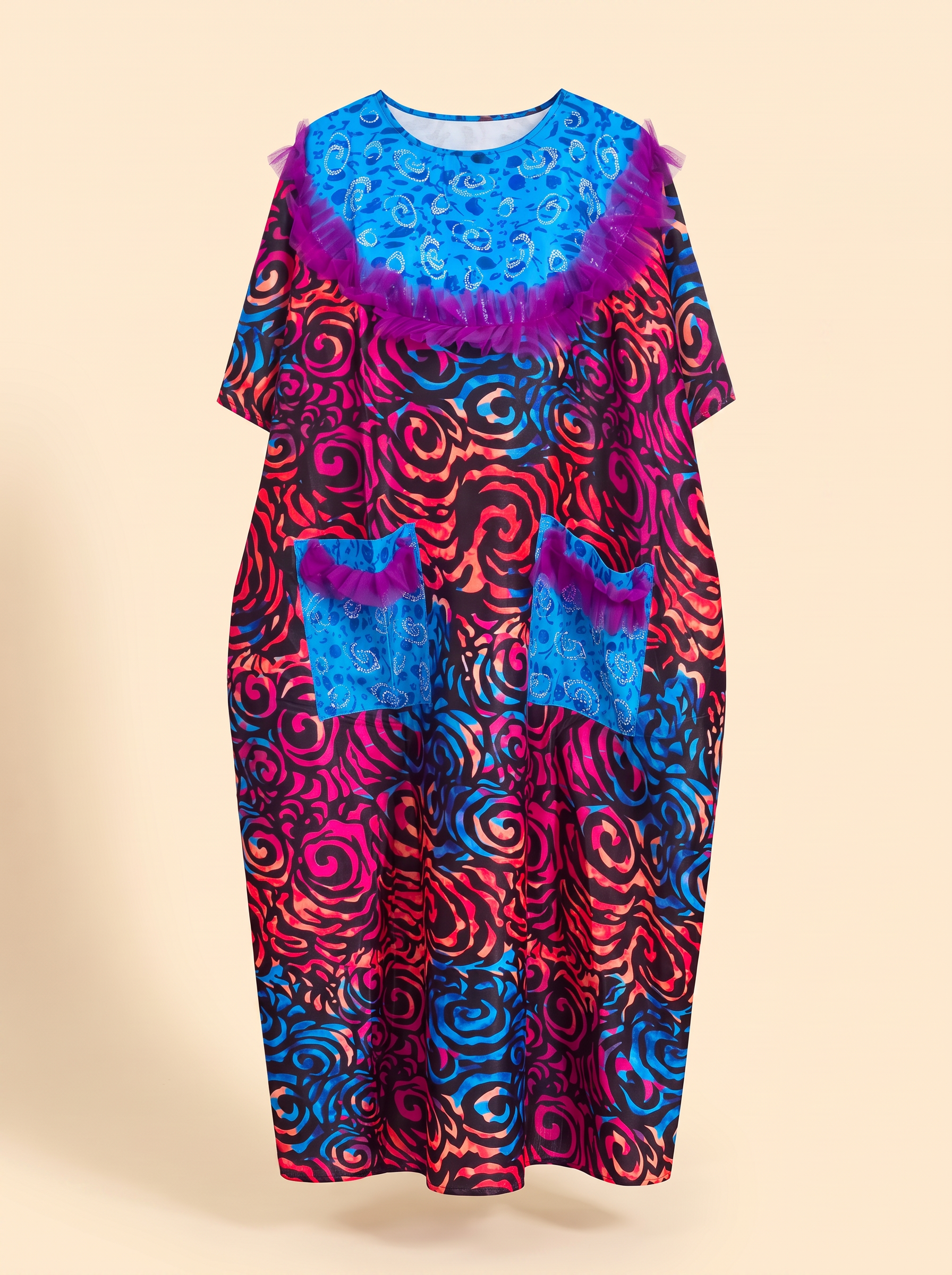 Boubou Spirales bleu
