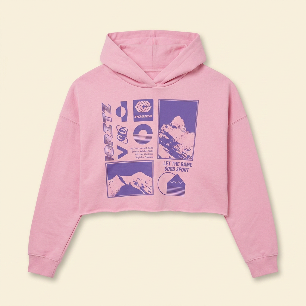 Hoodie court Rose