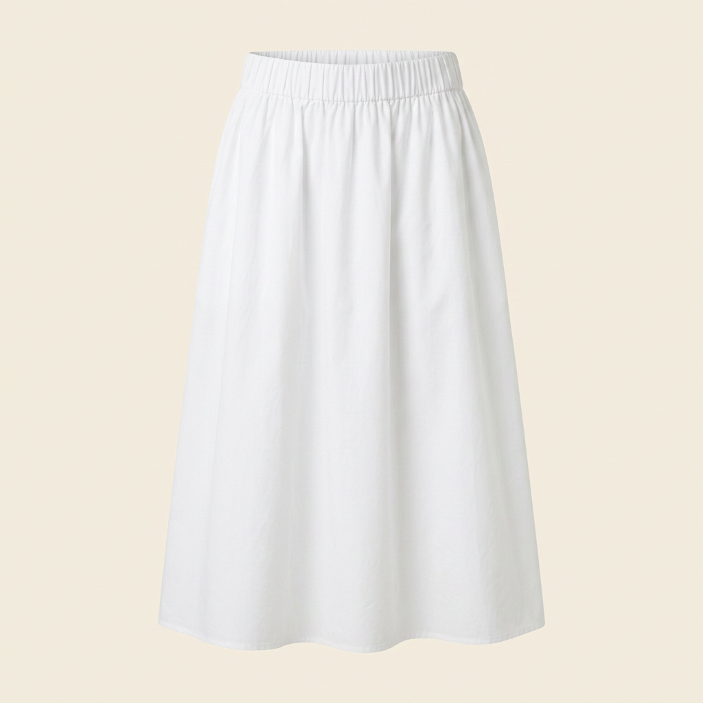 Jupe blanche Popeline