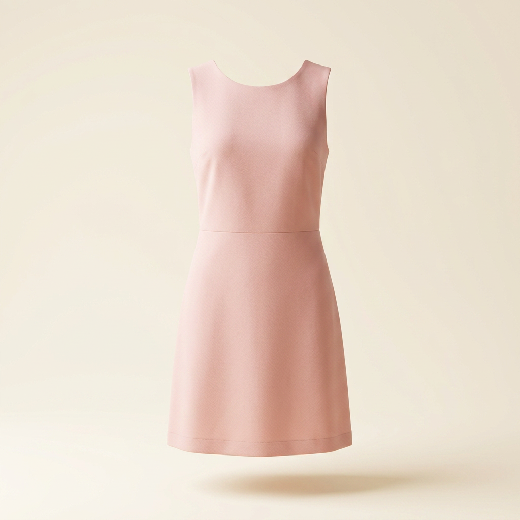 Robe crêpe Rose poudré