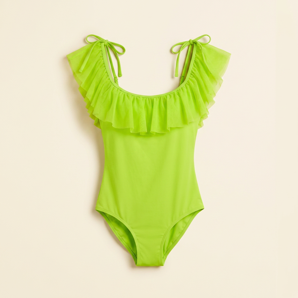 Top volanté Citron vert