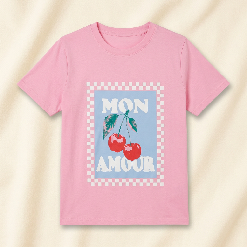 T-shirt rose Mon Amour